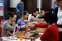 Schaken WC Dames in Mardin, Turkije